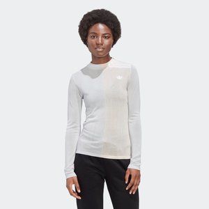 NEW Size XS Womens Adidas Grey and Pink Long Sleeved Knit Top FU3780